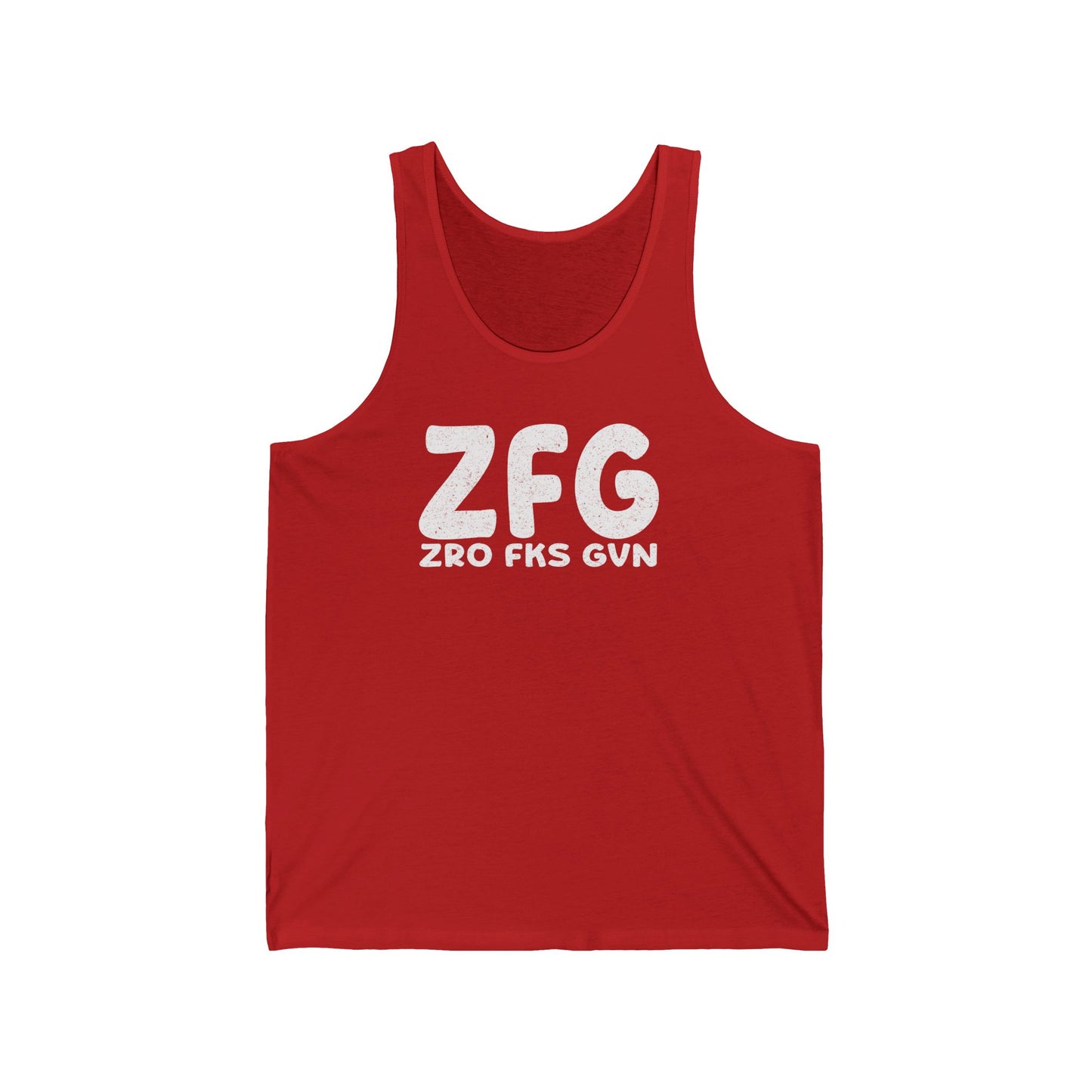 ZFG Unisex Jersey Tank – Casual Graphic Tee, Summer Wear, Fitness Apparel, Gift for Him/Her, Trendy Tank top