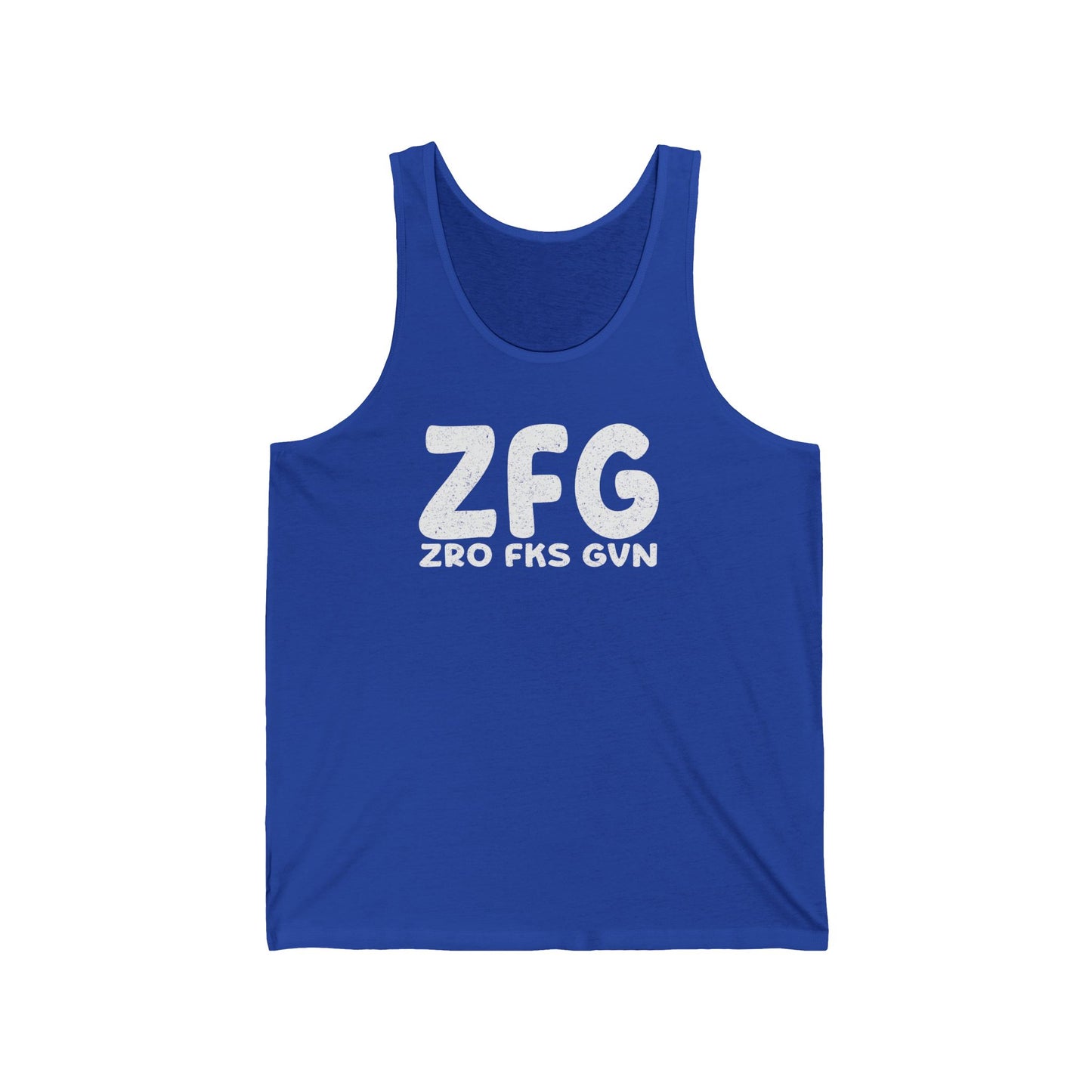 ZFG Unisex Jersey Tank – Casual Graphic Tee, Summer Wear, Fitness Apparel, Gift for Him/Her, Trendy Tank top