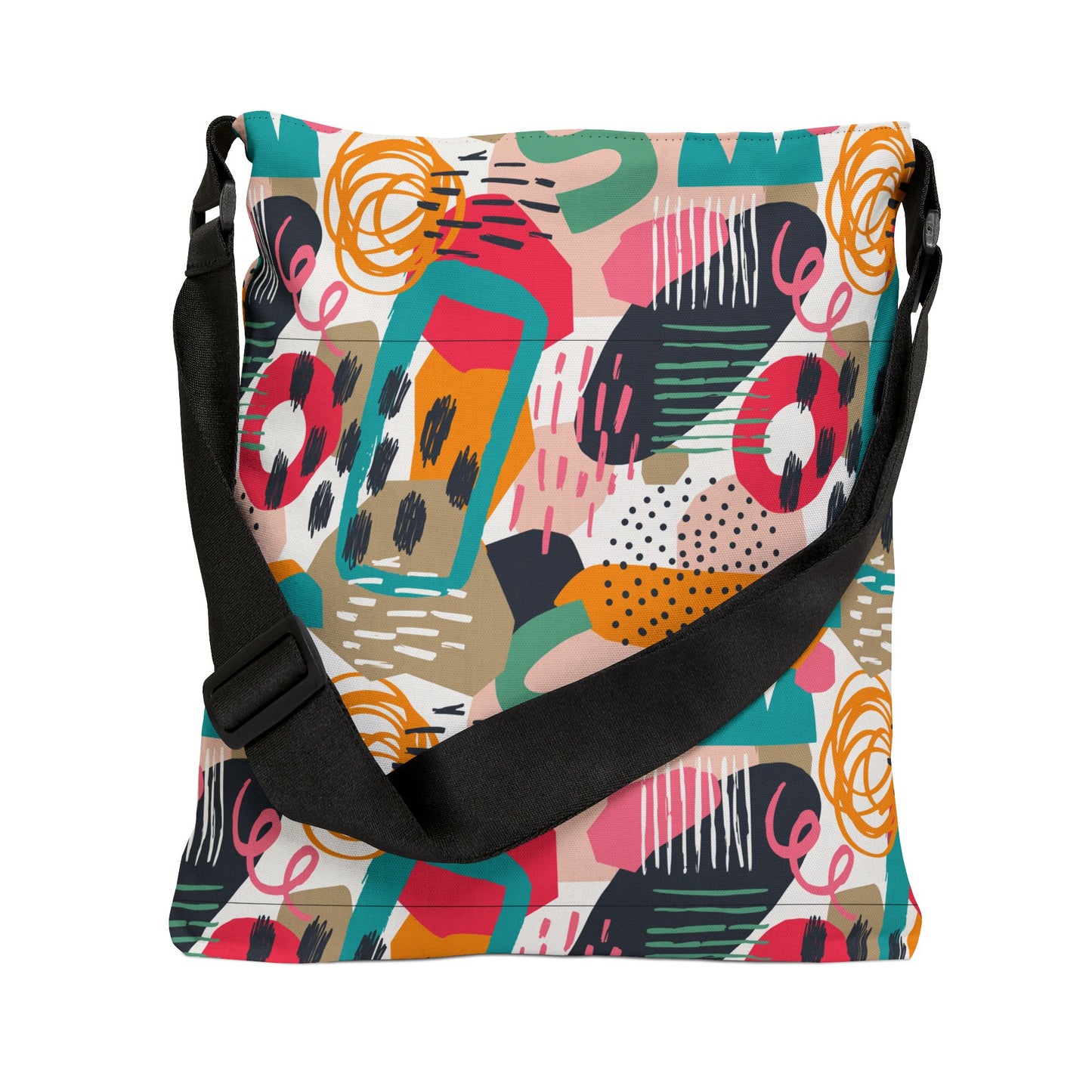 Cute Abstract Floral Polyester Tote Bag