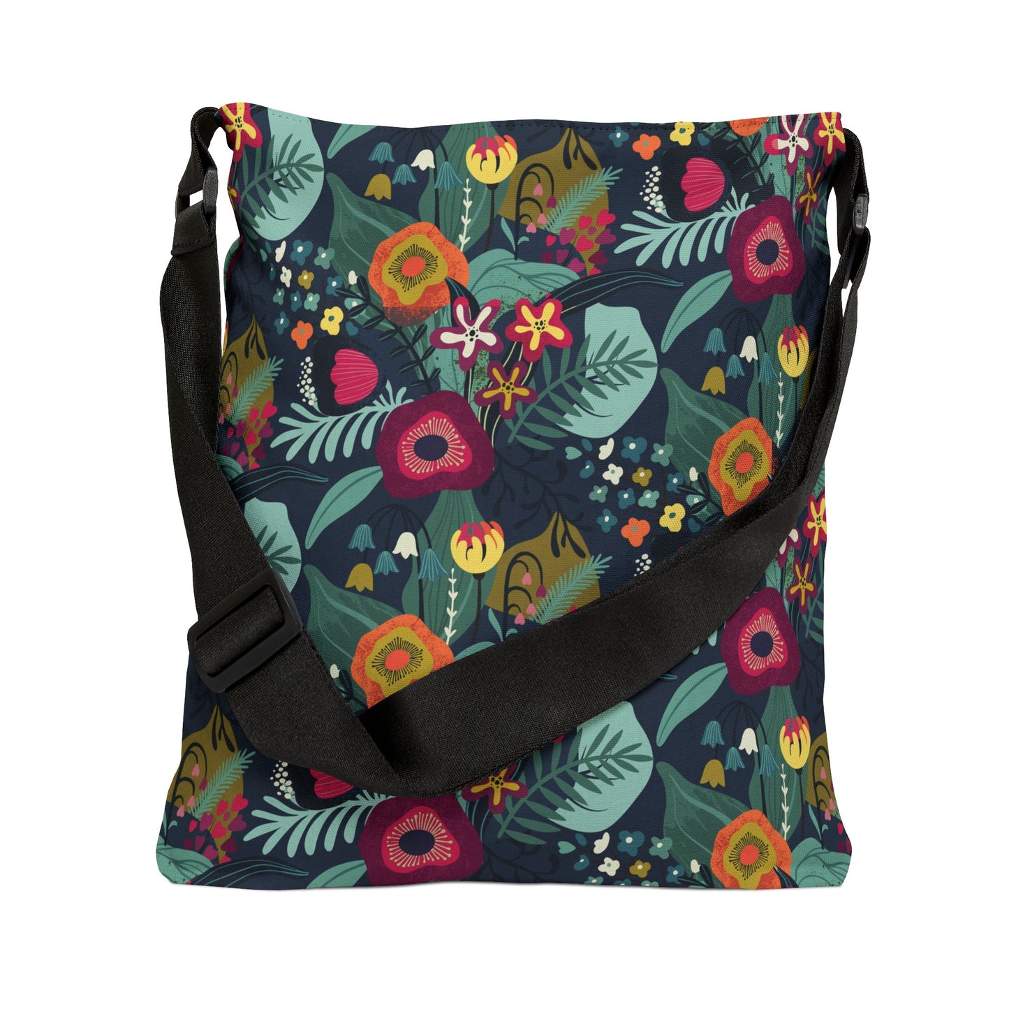 Abstract floral tote bag