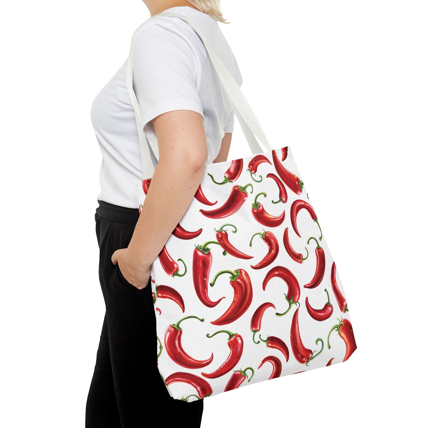 Spicy Chili Pepper Tote Bag - Fun Grocery Bag, Eco-Friendly Shopping, Gift for Food Lovers, Summer Beach, Travel Companion
