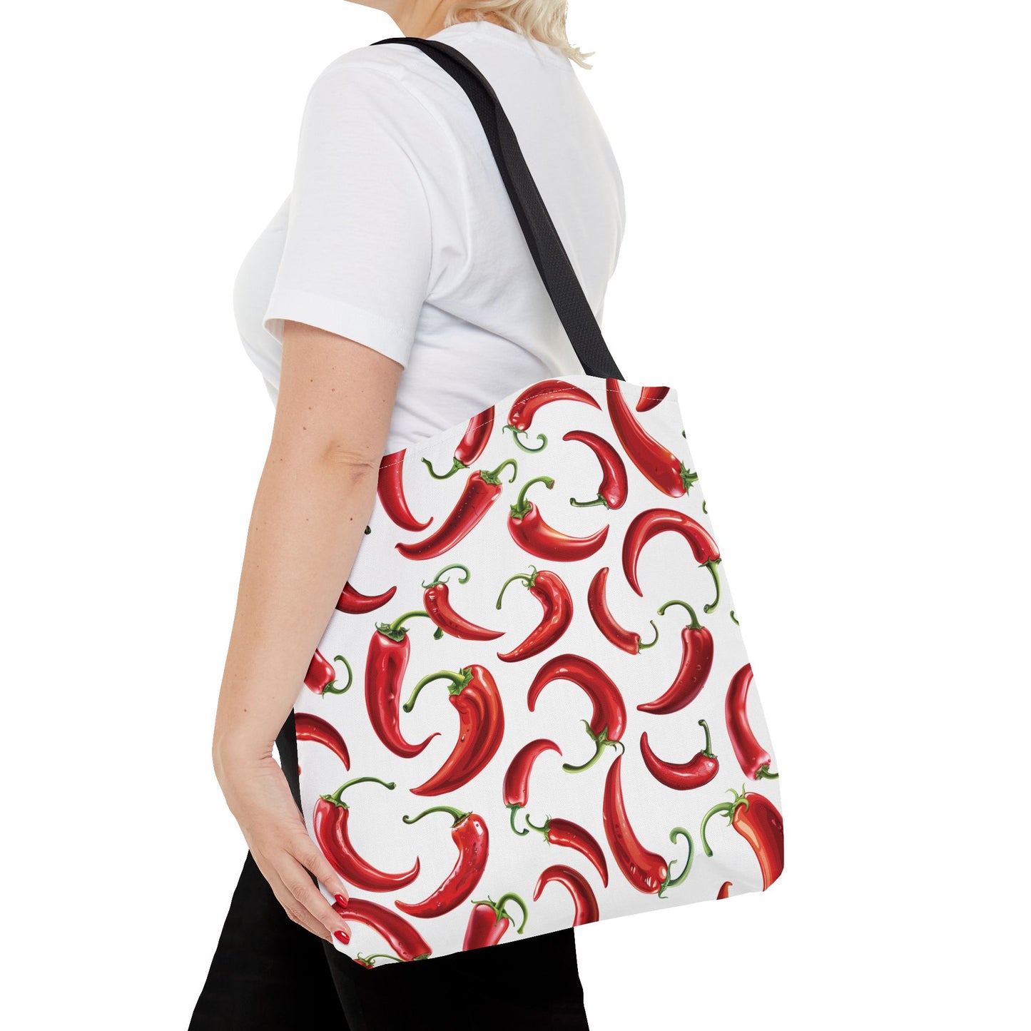 Spicy Chili Pepper Tote Bag - Fun Grocery Bag, Eco-Friendly Shopping, Gift for Food Lovers, Summer Beach, Travel Companion