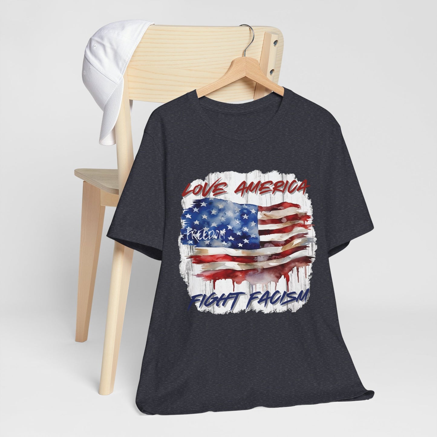 Love America, Fight Facism Unisex T-Shirt