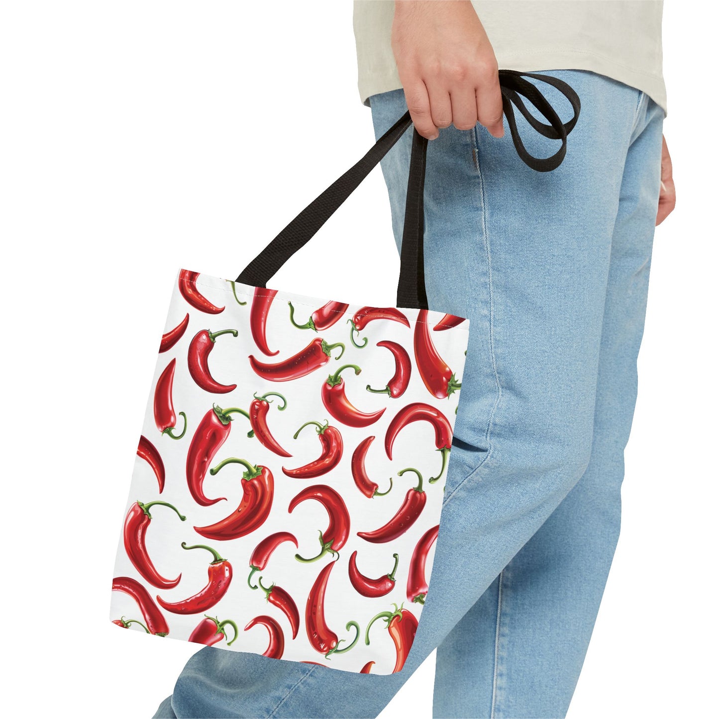Spicy Chili Pepper Tote Bag - Fun Grocery Bag, Eco-Friendly Shopping, Gift for Food Lovers, Summer Beach, Travel Companion