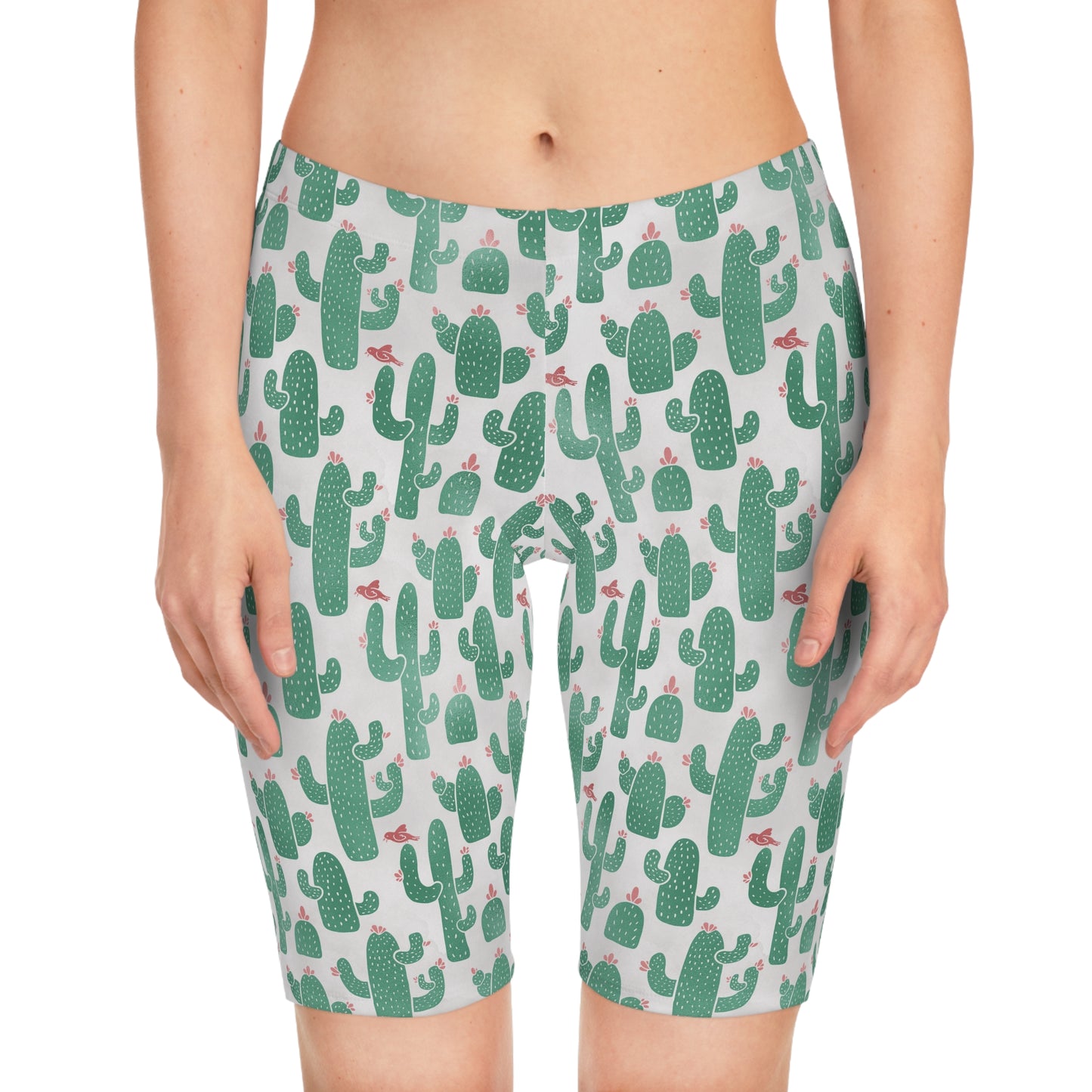 Cactus print Stylish Women's Bike Shorts - Versatile Activewear
