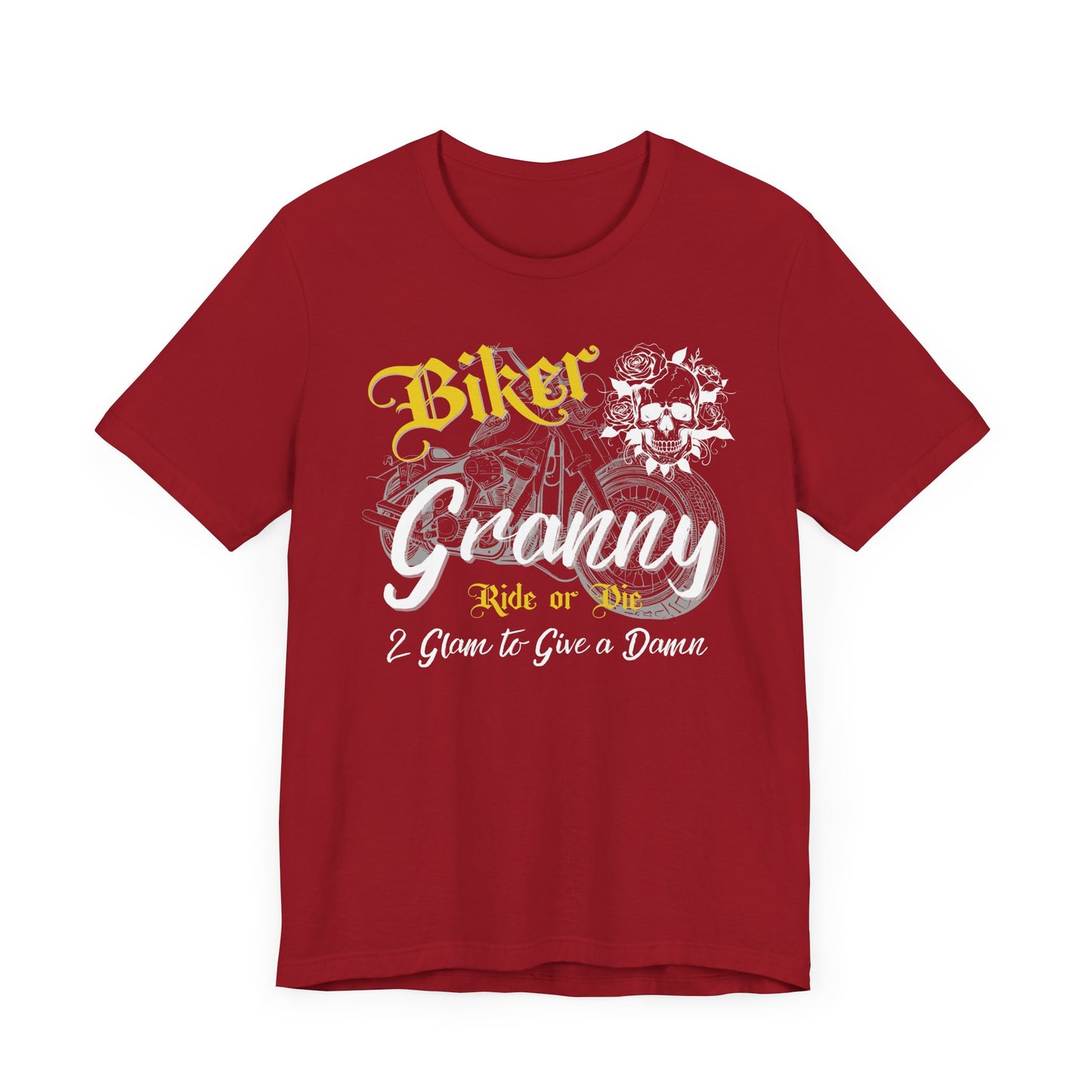 Biker Granny – Ride or Die & 2 Glam to Give a Damn Tee