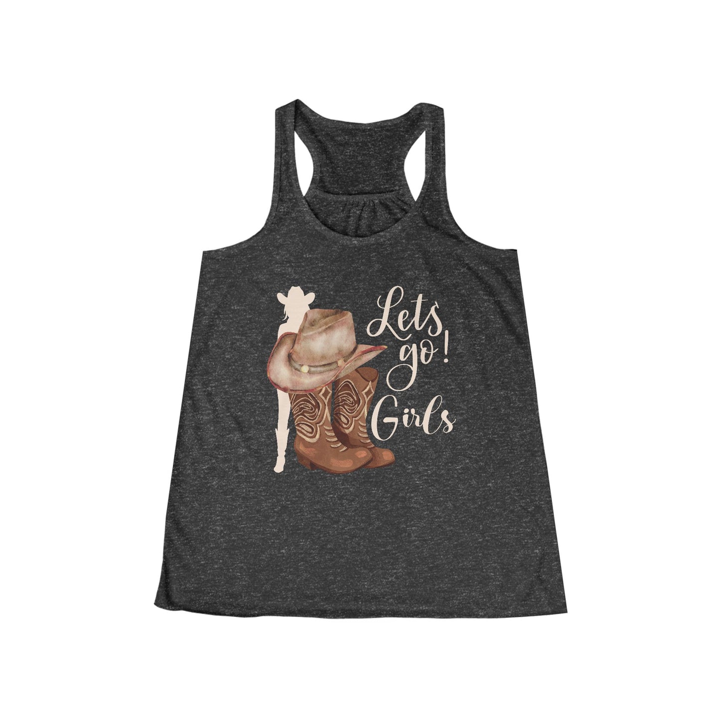 Let's Go Girls – Unisex Cowgirl Spirit - Women's Flowy Racerback Tank