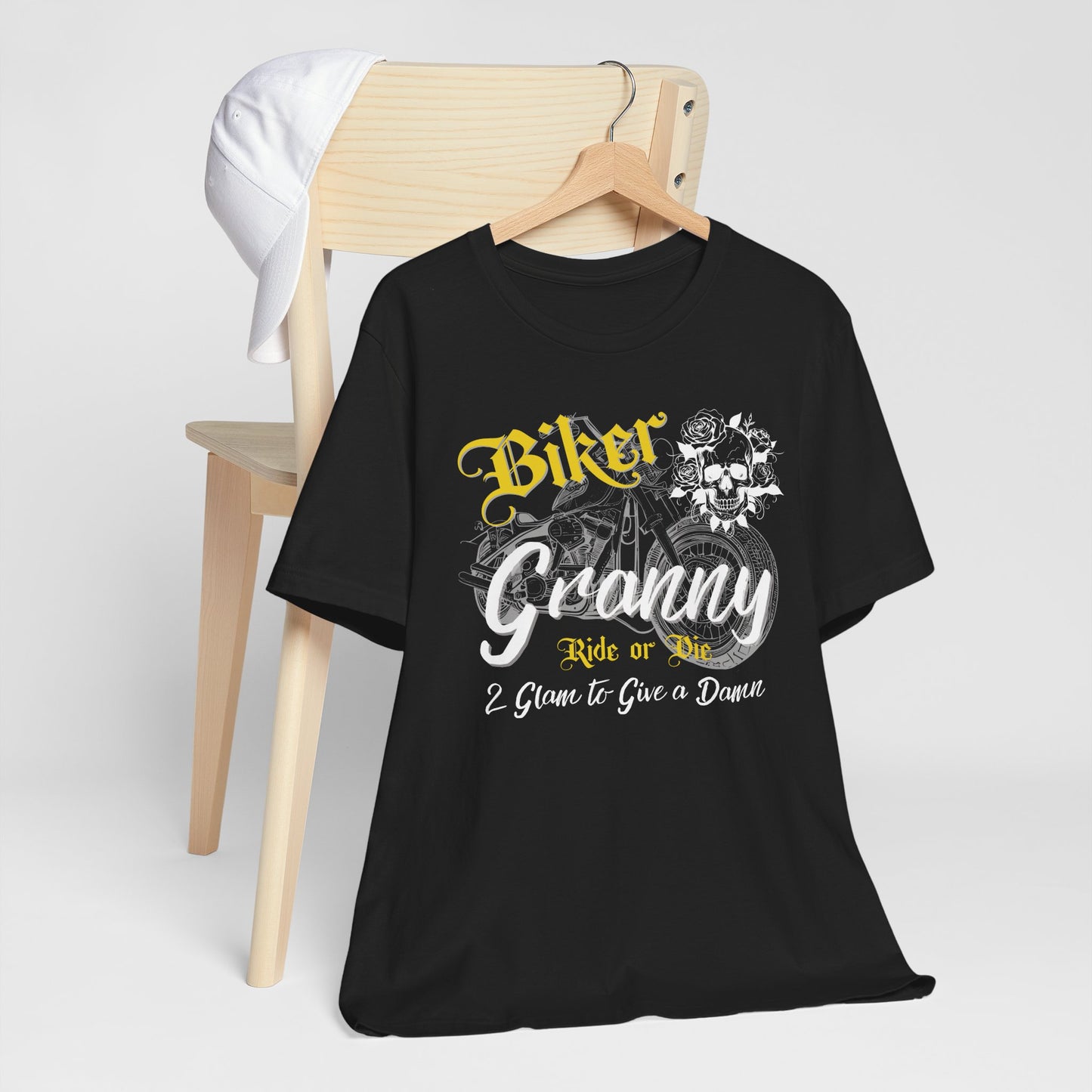 Biker Granny – Ride or Die & 2 Glam to Give a Damn Tee
