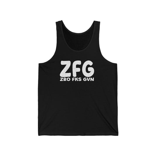 ZFG Unisex Jersey Tank – Casual Graphic Tee, Summer Wear, Fitness Apparel, Gift for Him/Her, Trendy Tank top